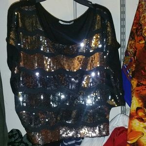 Silver and gold crop top
